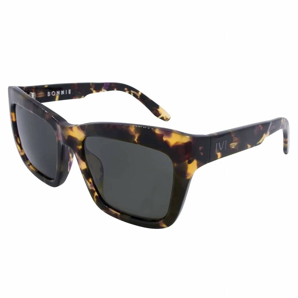 NEW IVI VISION women's bonnie sunglasses in polished vintage tortoise / grey len
